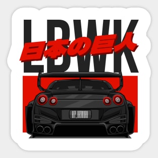 LIBERTY WALK NISSAN GTR-R35 (BLACK) Sticker